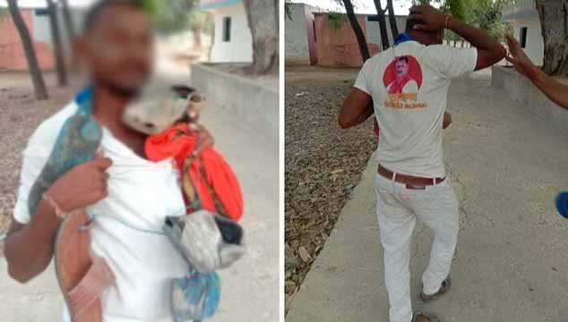 अब रीवा में दलित पर अत्याचार, सरेराह पीटा और जूतों की माला पहनाकर निकाला जुलूस