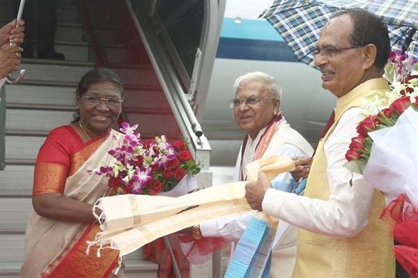 राष्ट्रपति श्रीमती मुर्मु का भोपाल आगमन