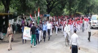 हर घर तिरंगा अभियान और मतदाता जागरूकता के लिए निकाली गई जनजागरूकता रैली