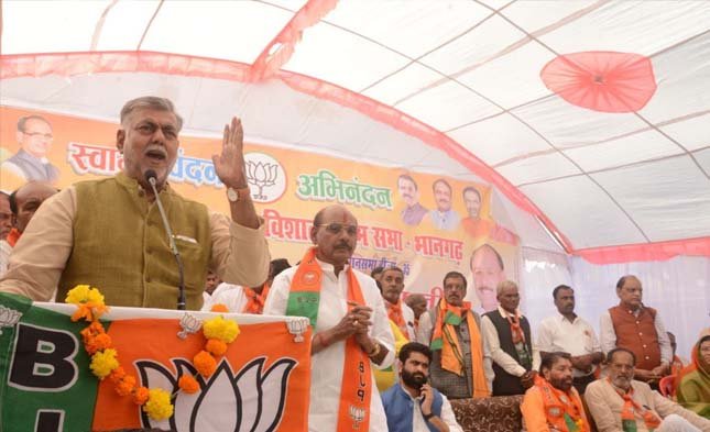 केन्द्रीय मंत्री प्रहलाद पटेल ने सागर जिले की बीना विधानसभा में जनसभा को किया सम्बोधित