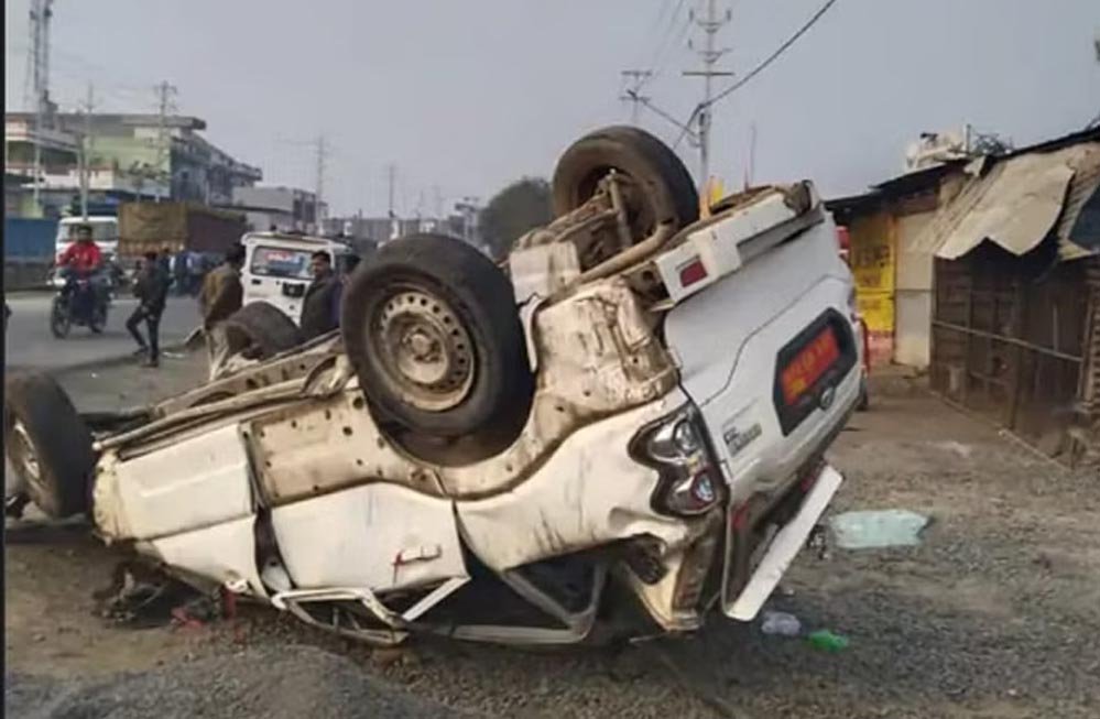 तेज गति से दौड़ रही स्कॉर्पियो भैरूंदा में पलटी, दो युवाओं की मौके पर मौत