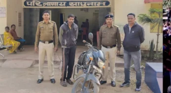 CG : चोरी की बाइक में घूमते पकड़ाया चोर