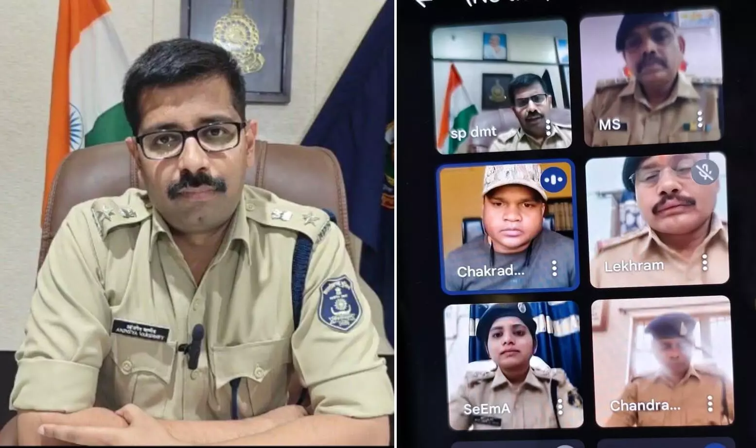 CG : एसपी ने थाना प्रभारियों की गूगल मीट पर ली मीटिंग