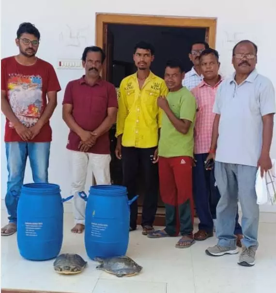 CG : कछुआ तस्कर पकड़ाए, वन अफसरों ने दबोचा