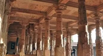 Dhar Bhojshala में सर्वे के दौरान सफेद पत्थर पर कमल के फूल की आकृति मिली …