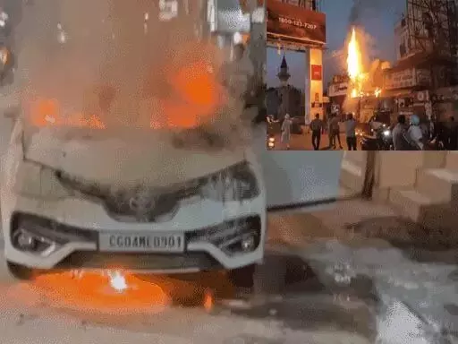 CG : रायपुर में आगजनी की 2 घटनाएं, बाल-बाल बचे कारोबारी