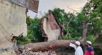 आंधी के साथ हुई बारिश, नौतपा के पहले दिन नेपानगर क्षेत्र के कुछ गांवों में कच्चे मकानों के छप्पर भी उड़ गए