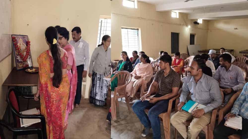 जनजाति कल्याण केन्द्र महाकोशल में संचालित नर्मदांचल-विद्यापीठ बरगाँव-में आयोजित शैक्षिक दक्षता उन्नयन कार्यक्रम