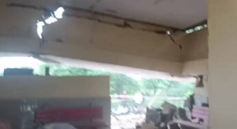 गुना के कुंभराज रेलवे स्टेशन की इमारत हुई धराशाई, Station पर मच गया हड़कंप