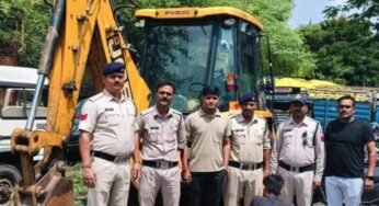 भोपल से जेसीबी मशीन चोरी कर राजस्थान ले जा रहे चोर, रास्ते में पुलिस ने दबोचा
