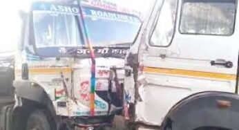 CG : भारी वाहनों की भिड़ंत, एक ड्राइवर की दर्दनाक मौत