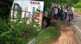 CG : गरियाबंद में 10 यात्री घायल, रायपुर के लिए निकली बस पलटी