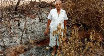 CG : भू-माफिया का आतंक, जमीन हथियाने बुजुर्ग की बाड़ी में लगाई आग