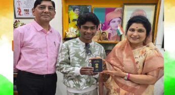 राज्यमंत्री श्रीमती गौर ने आवश्यक दस्तावेज सौप सिद्धम को किया जापान रवाना