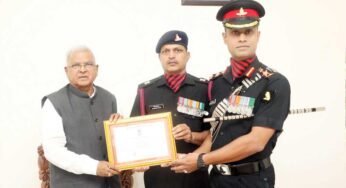 राज्यपाल मंगुभाई पटेल ने सेना को सम्मानित किया