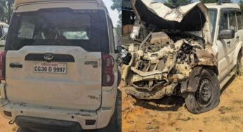 CG : सड़क हादसे में बाल-बाल बचे SDM और नायब तहसीलदार, वाहन के उड़े परखच्चे…