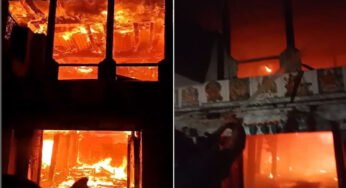 खंडवा में जल कर राख हुआ 500 साल पुराना श्री राम मंदिर, मूर्तियों समेत सारा सामान जलकर खाक