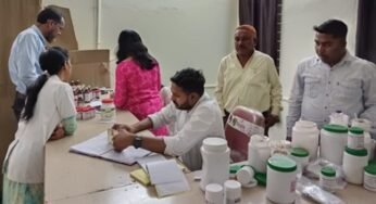 CG : स्वास्थ्य जांच हेतु लगाए गए स्टॉल