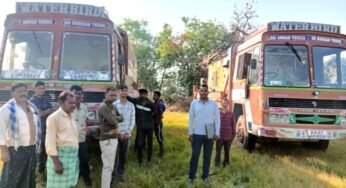 CG : आमापाली गांव में अवैध बोर खुदाई, दो बोरवेल वाहन जब्त