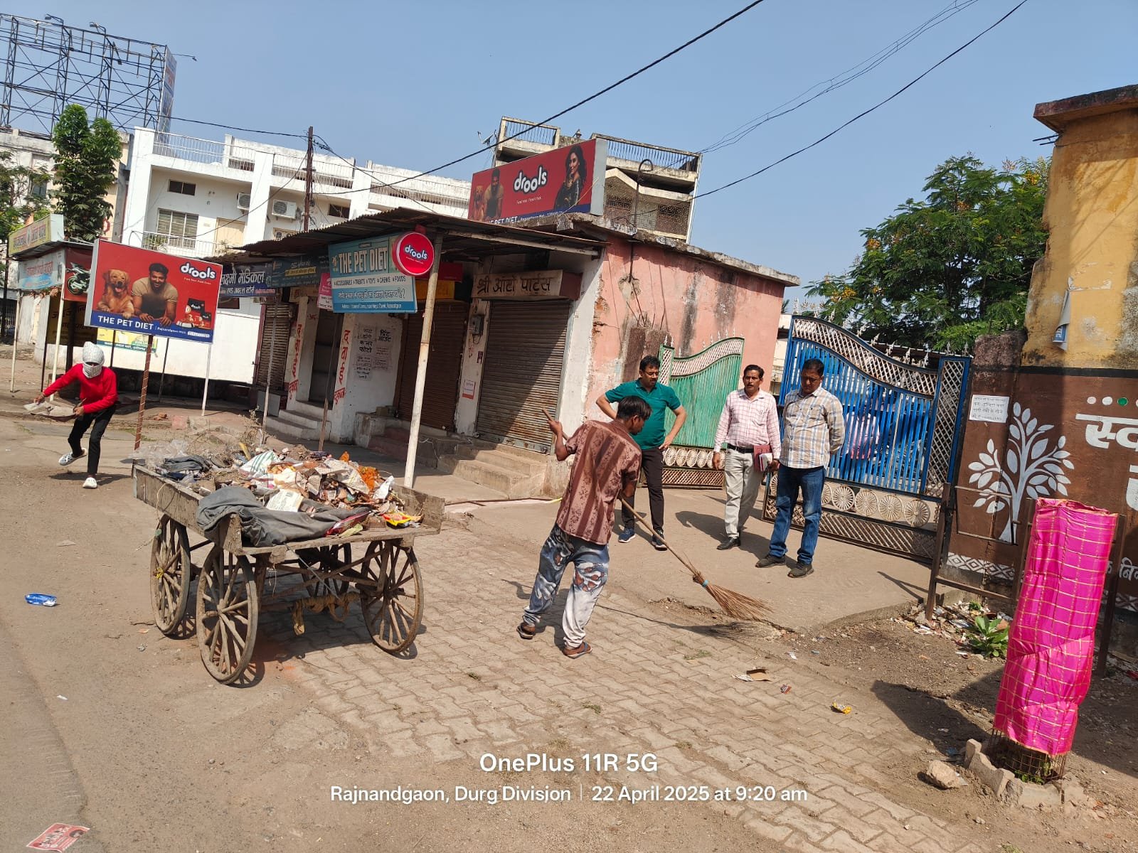 राजनांदगांव : सफाई देखने सुबह आयुक्त पहुंचे इंदिरा नगर एवं नंदई