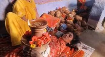 CG : दुर्गा मां के प्रति अनोखी श्रद्धा, महिला ने 8 दिन से एक बूंद भी नहीं पिया पानी, पेट में रखी ज्योति कलश