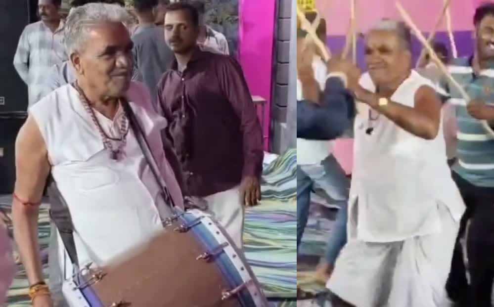रतलाम विधायक ने किया ऐसा डांस की होने लगे ट्रेंड, एमएलए मथुरालाल डामर ने पोती की शादी में जमकर बजाए ढोल