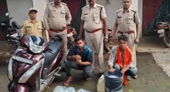 CG : कच्ची शराब जब्त, स्कूटी सहित दो आरोपी गिरफ्तार