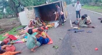 रायसेन में मजदूरों से भरी पिकअप पलटी, 28 घायल, 5 की हालत गंभीर
