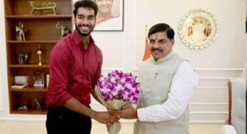 मुख्यमंत्री डॉ. यादव से क्रिकेटर वेंकटेश अय्यर ने की सौजन्य भेंट