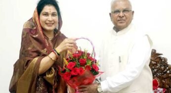 राज्यपाल पटेल ने राज्यमंत्री श्रीमती गौर को दी जन्म दिन की बधाई