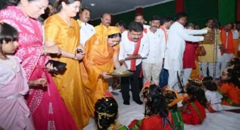 उपमुख्यमंत्री शर्मा ने नवरात्रि महापर्व पर कन्या पूजन कर प्रदेशवासियों की खुशहाली की कामना की