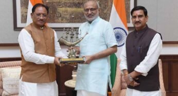 मुख्यमंत्री विष्णु देव साय की उपराष्ट्रपति राधाकृष्णन से सौजन्य मुलाकात, छत्तीसगढ़ राज्योत्सव में शामिल होने किया आमंत्रित