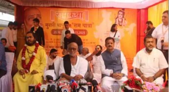 चित्रकूट से मुरारी बापू और डिप्टी सीएम शुक्ल ने दिखाई हरी झंडी, श्रीलंका से होते हुए अयोध्या पहुंचेगी ऐतिहासिक राम यात्रा