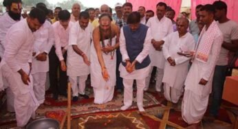 उप मुख्यमंत्री ने आचार्य आश्रम नयागांव में किया छात्रावास भवन का शिलान्यास