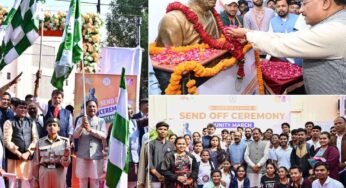 मुख्यमंत्री विष्णुदेव साय ने यूनिटी मार्च के लिए राज्य के 68 युवाओं के दल को हरी झंडी दिखाकर किया रवाना