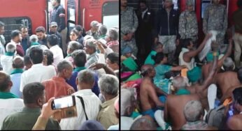 नर्मदापुरम में हाई-वोल्टेज ड्रामा: दिल्ली जा रहे 100 किसानों को ट्रेन से उतारा, स्टेशन पर अर्द्धनग्न प्रदर्शन
