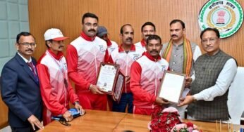 मुख्यमंत्री साय से मास्टर एथलीट फेडरेशन ऑफ इंडिया के प्रतिभागियों ने की सौजन्य भेंट