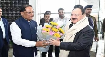 रायपुर में जेपी नड्डा का भव्य स्वागत, एयरपोर्ट पर सीएम साय ने किया अभिवादन