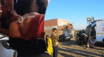 सागर जिले में पुलिस वैन और कंटेनर की भिड़ंत, मुरैना के 4 जवानों की मौत, बालाघाट से लौट रहे थे ड्यूटी से