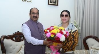 नवा रायपुर में ओलंपिक पदक विजेता एमसी मैरी कॉम से उप मुख्यमंत्री अरुण साव की सौजन्य भेंट
