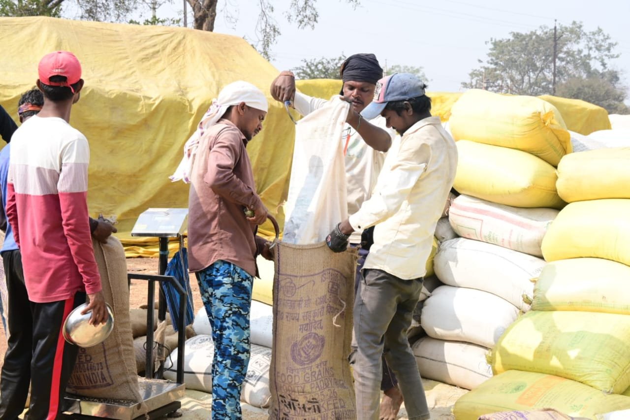  राजनांदगांव : जिले में धान की खरीदी महाभियान से किसानों में हर्ष व्याप्त