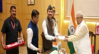 राज्यपाल पटेल को सशस्त्र सेना झंडा दिवस पर लगाया गया ध्वज, लोकभवन में मना सशस्त्र झंडा दिवस