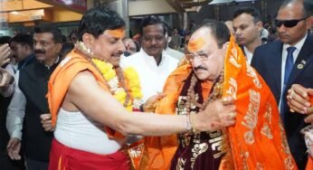 केंद्रीय स्‍वास्‍थ्‍य मंत्री नड्डा महाकाल संध्‍या आरती में हुए शामिल