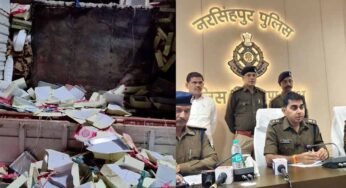 नरसिंहपुर में पुलिस का बड़ा खुलासा: मिठाई के डिब्बों के नीचे बने गुप्त बंकर से 50 लाख की अवैध शराब बरामद
