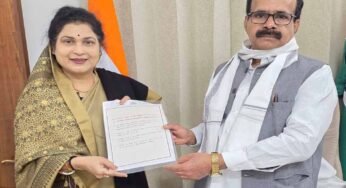 केंद्रीय राज्यमंत्री कुरियन से राज्यमंत्री श्रीमती कृष्णा गौर ने की भेंट
