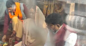 पशुपालन एवं डेयरी विभाग राज्यमंत्री पटेल ने माँ नर्मदा का किया पूजन