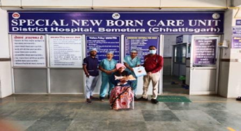 CG : जिला चिकित्सालय बेमेतरा : 100 बिस्तरीय मातृ व शिशु अस्पताल में प्रीमेच्योर शिशु का सफल उपचार…