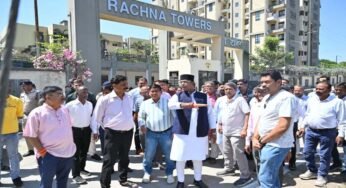मंत्री विश्वास कैलाश सारंग ने किया रचना टॉवर का दौरा