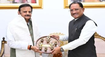 मुख्यमंत्री से मध्यप्रदेश के उपमुख्यमंत्री राजेंद्र शुक्ला ने की सौजन्य मुलाकात