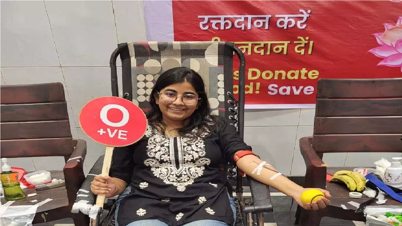 CG : 22 साल पहले रक्तदान से अदिती जैन की जान बची थी, आज खुद किया रक्तदान ...